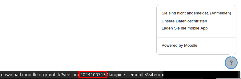 Moodle mobile App Link with Version marked with red.png